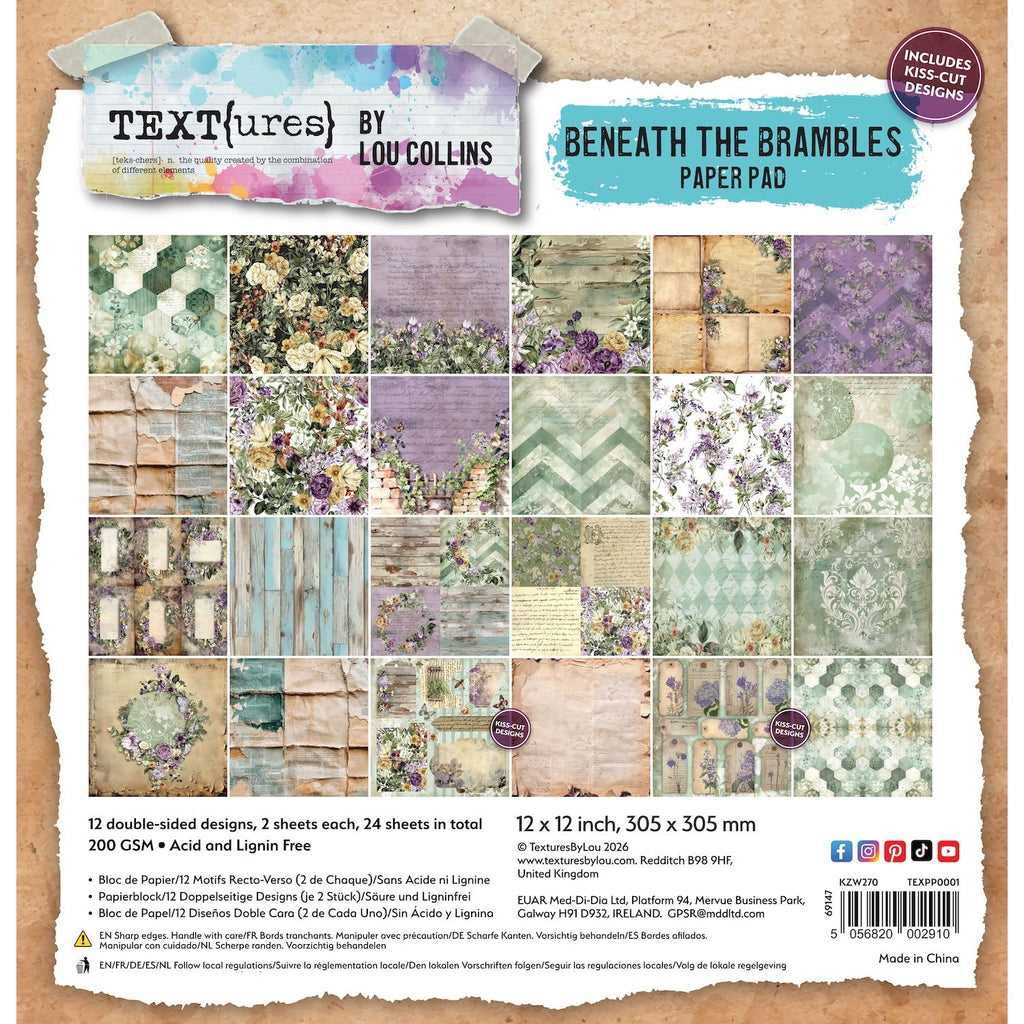 TEXT{ures} Beneath the Brambles 12x12 Paper Pad texpp0001