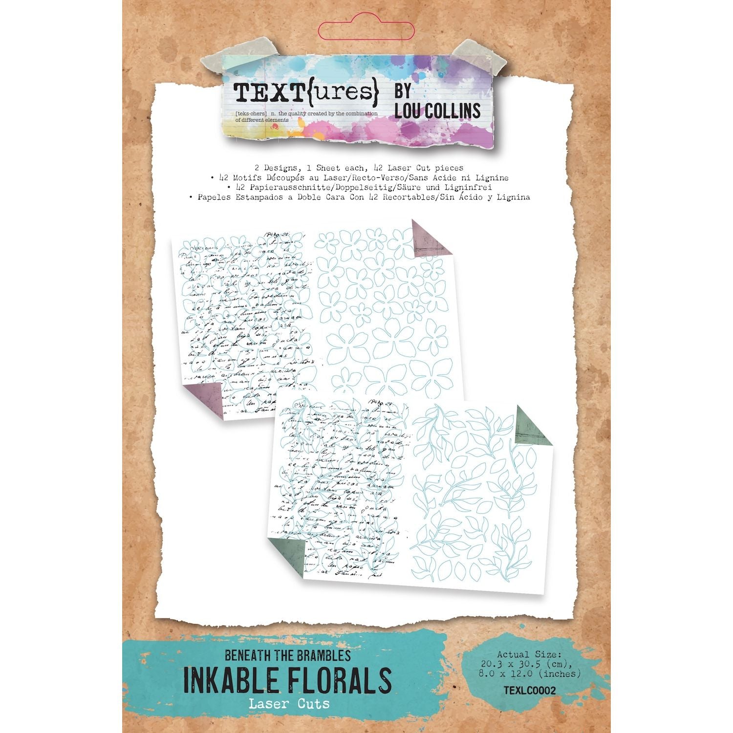 TEXT{ures} Beneath the Brambles Laser Cut Inkable Florals Pack texlc0002