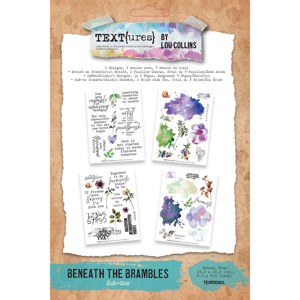 TEXT{ures} Beneath the Brambles Rub On Transfer Set texro0001