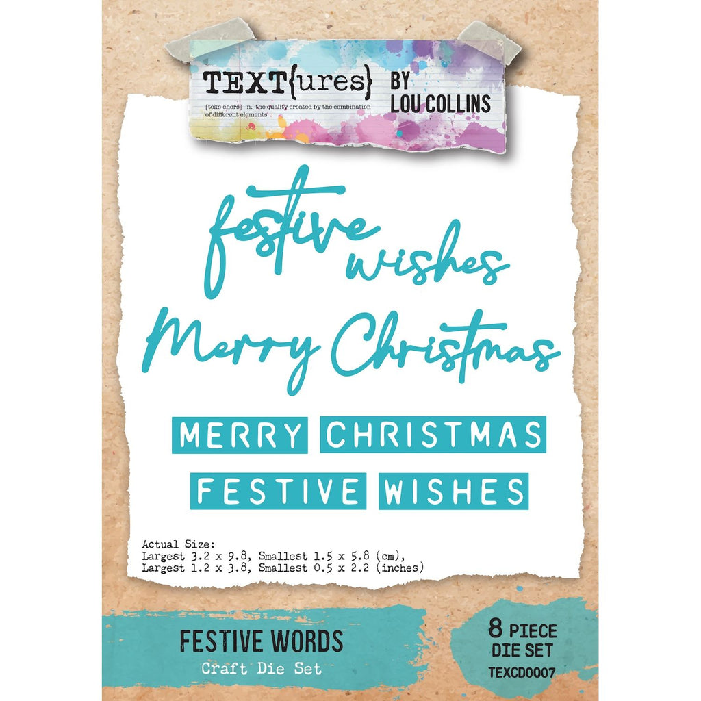 TEXT{ures} Festive Words Die Set texcd0007