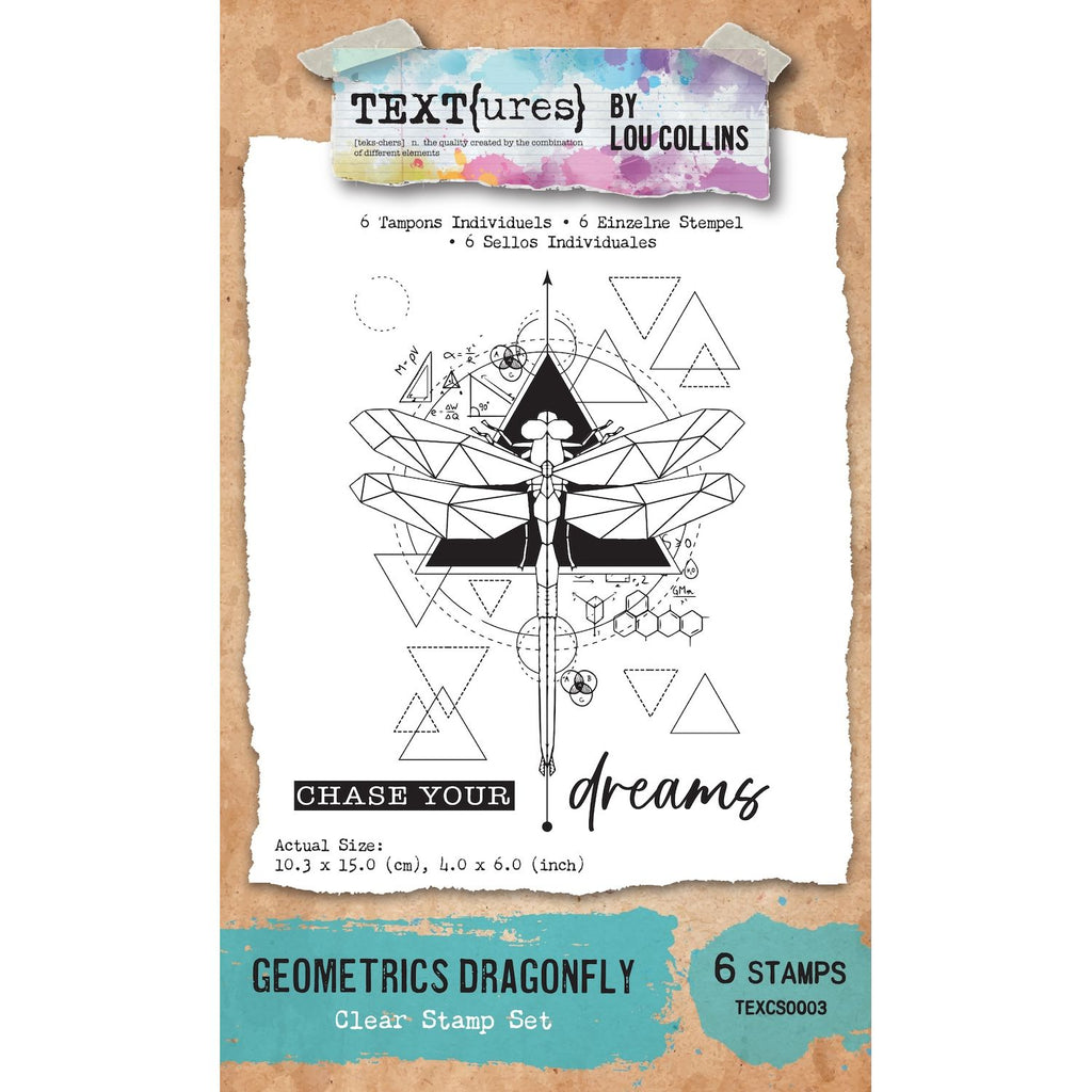 TEXT{ures} Geometrics Dragonfly Clear Stamp Set texcs0003