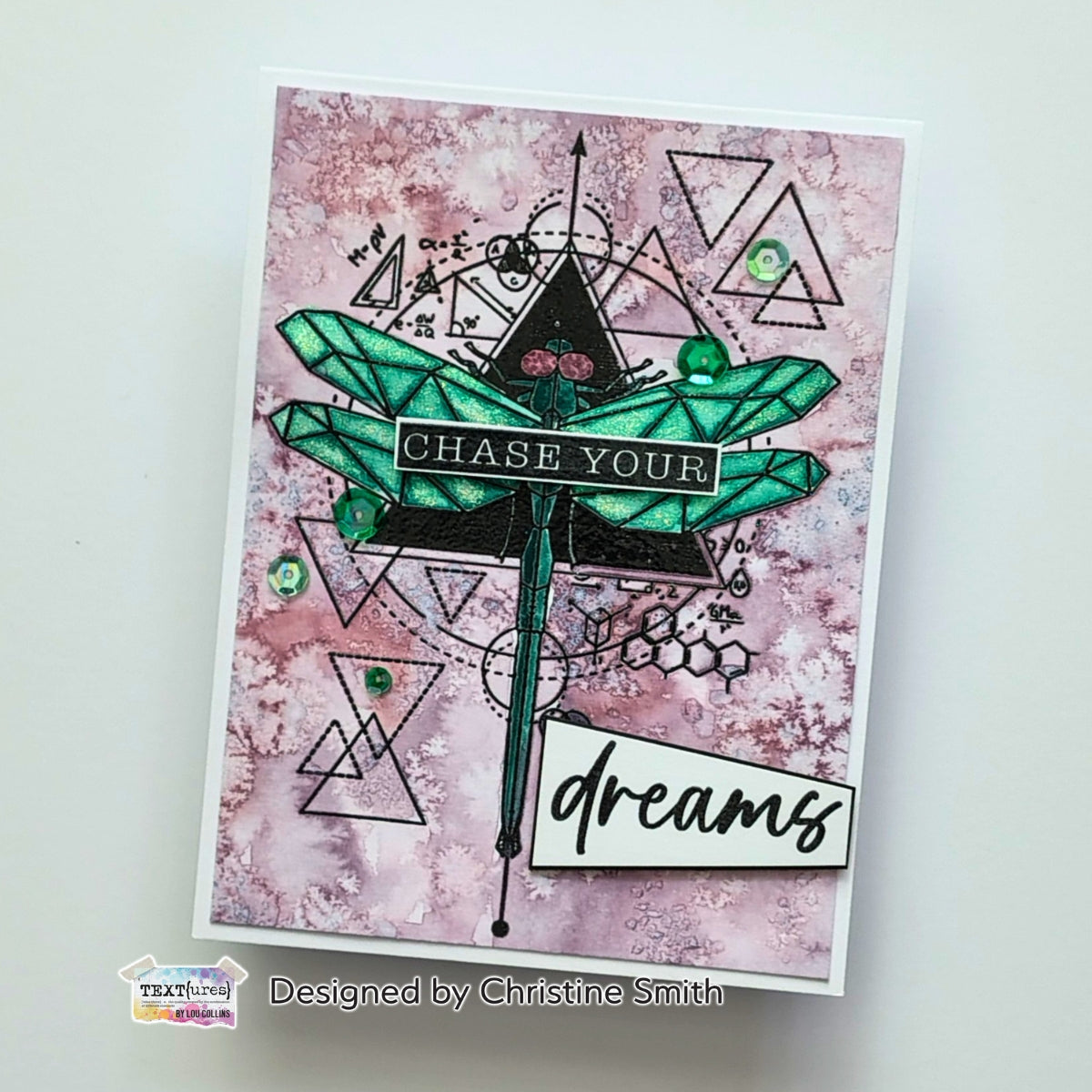 TEXT{ures} Geometrics Dragonfly Clear Stamp Set texcs0003 dreams