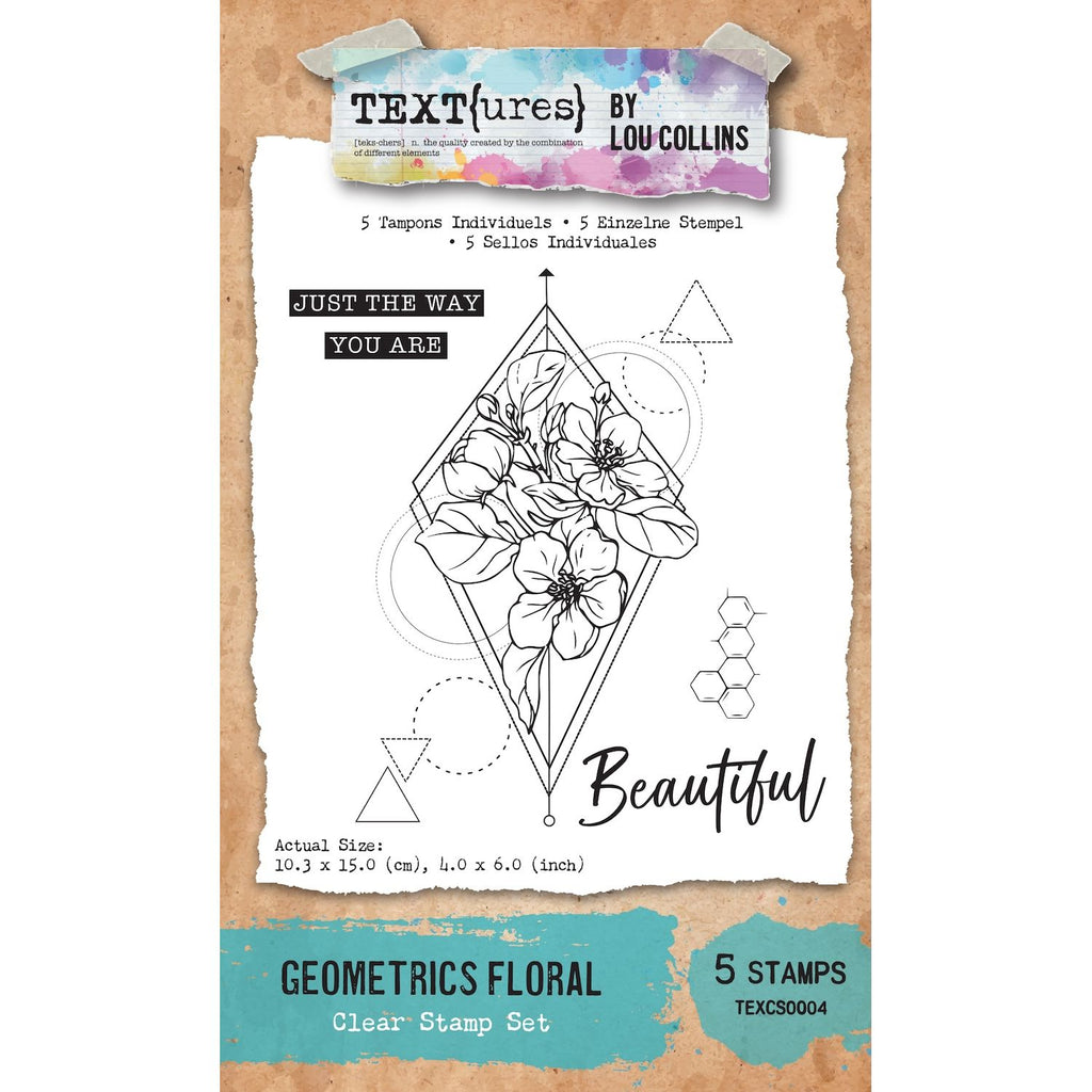 TEXT{ures} Geometrics Floral Clear Stamp Set texcs0004