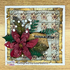 TEXT{ures} Layered Poinsettias Die Set texcd0004 star background music heet trim season of joy card lou collins