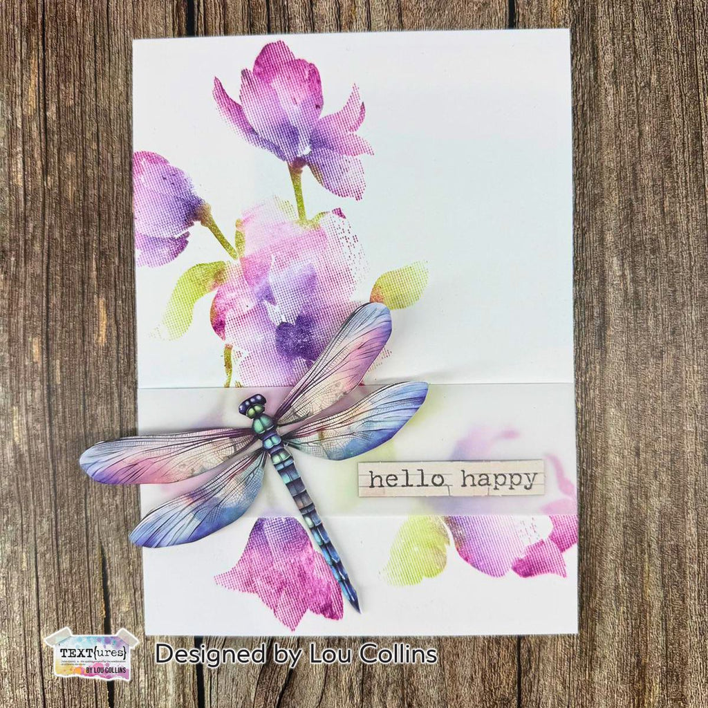 TEXT{ures} Magnolia Halftone Vol II Stamp and Die Set texds0001 hello