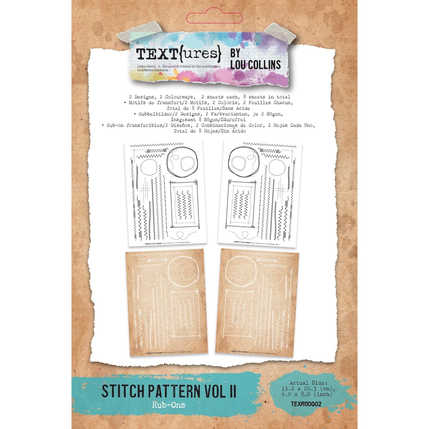 TEXT{ures} Stitch Pattern Vol II Rub On Transfer Set texro0002