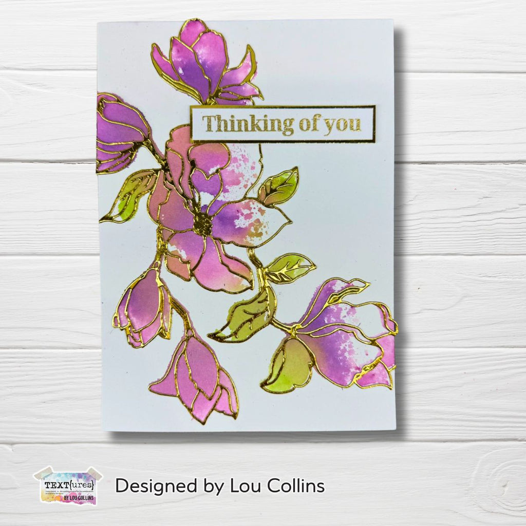 TEXT{ures} Watercolour Splash Halftone Clear Stamp Set texcs0005 thinking of oyu