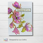 TEXT{ures} Watercolour Splash Halftone Clear Stamp Set texcs0005 thinking of oyu
