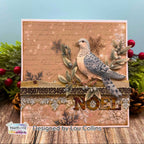 TEXT{ures} Winter in Bloom 8x8 Paper Pad texpp0005 dove on branch numbers noel card lou collins