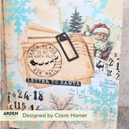TEXT{ures} Winter in Bloom Music Notes Background Stamp texcs0007 letters to santa card claire hamer