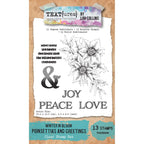 TEXT{ures} Winter in Bloom Poinsettias and Greetings Clear Stamps texcs0006