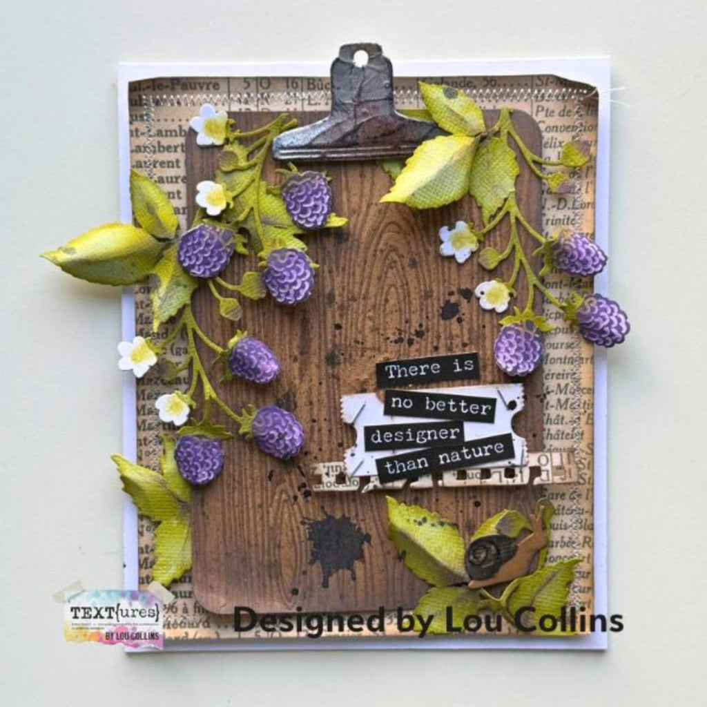 TEXT{ures} Woodgrain Die Set texcd0001 berries
