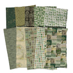 Tim Holtz Fabric Palette Green Bundle of 10 Fat Quarters