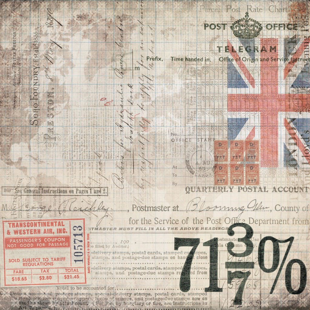 Tim Holtz idea-ology Correspondence 12 x 12 Paper Stash 2025 Vault th94431*