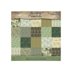 Tim Holtz idea-ology 8 x 8 Palette Paper Collection Yellow Neutral Green Bundle
