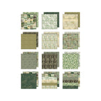 Tim Holtz idea-ology 8 x 8 Palette Paper Collection Yellow Neutral Green Bundle