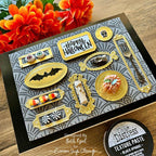 Tim Holtz Distress Halloween Texture Paste Black Opaque Ranger tshk84471 Happy Halloween Layout