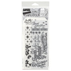 Tim Holtz Clear Stamps and Stencil Vintage Christmas, Starry, Tiny Poinsettia thmm180
