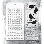 Tim Holtz Clear Stamps and Stencil Silhouette Birds thmm182 product image