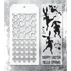 Tim Holtz Clear Stamps and Stencil Bunny Hop thmm183 product image