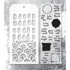 Tim Holtz Clear Stamps and Stencil Note Quotes thmm184 product image