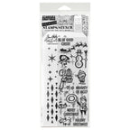Tim Holtz Clear Stamps and Stencil Christmas Cartoons, Diamond Dot, Twinkle thmm186