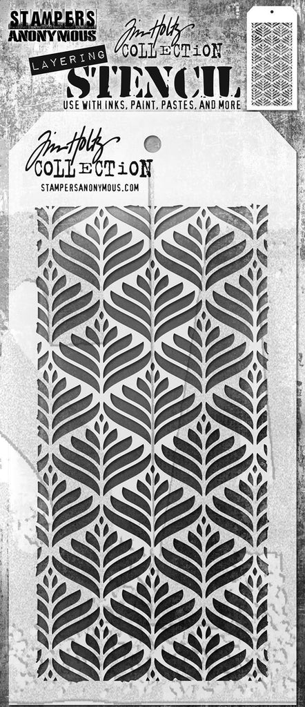 Tim Holtz Layering Stencil Deco Leaf ths181