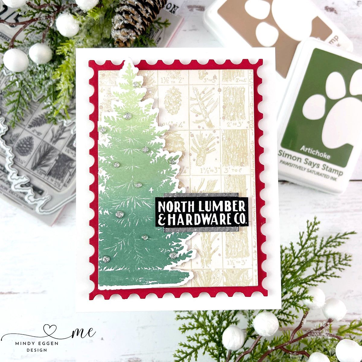 Tim Holtz Winter Woodlands Stamps with Simon Says Stamp Dies Bundle setww24