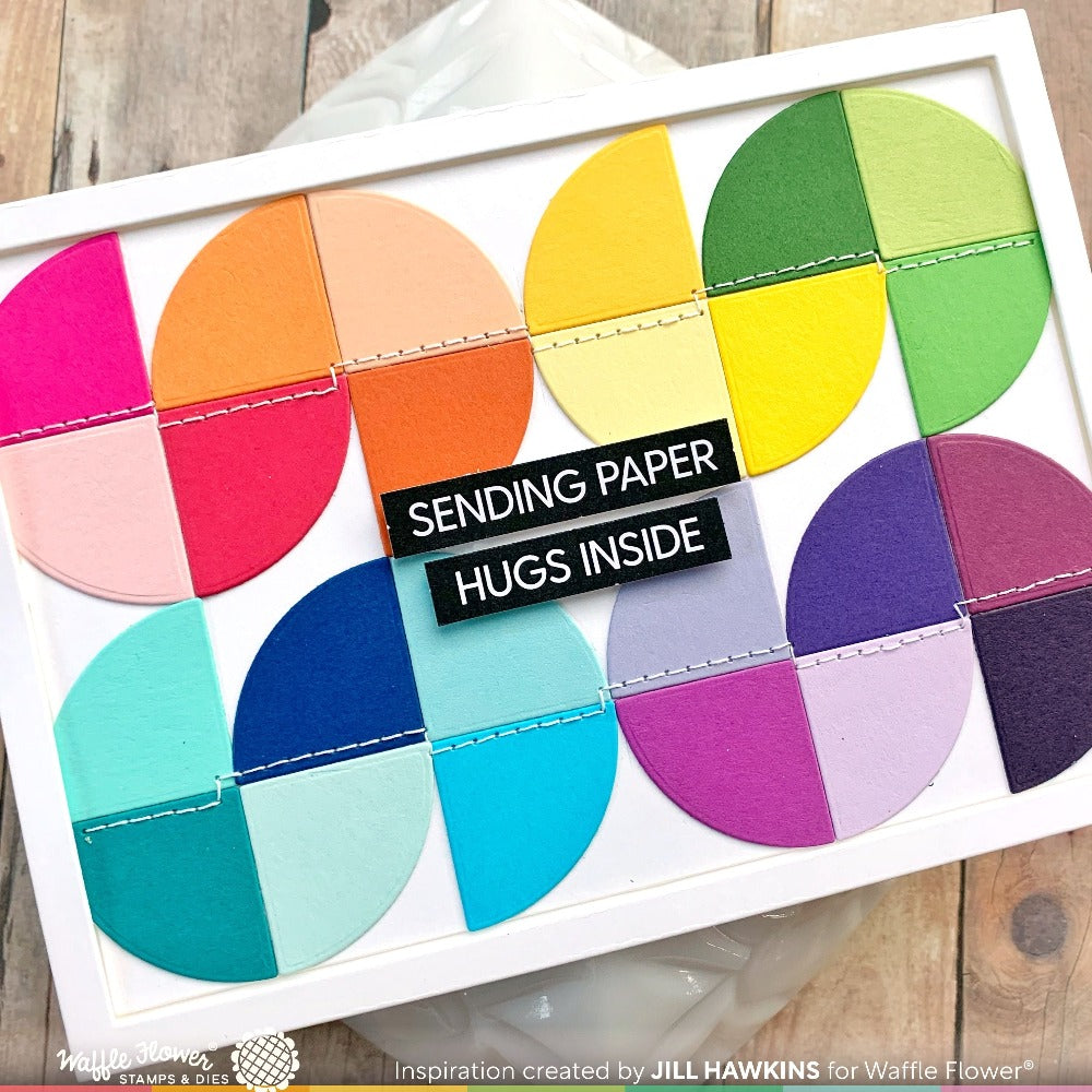 Waffle Flower Abstract Shapes Dies 421460 hugs inside