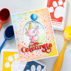 Simon Says Stamp Stencils Tiled Posy 1019st Celebrate Birthday Card