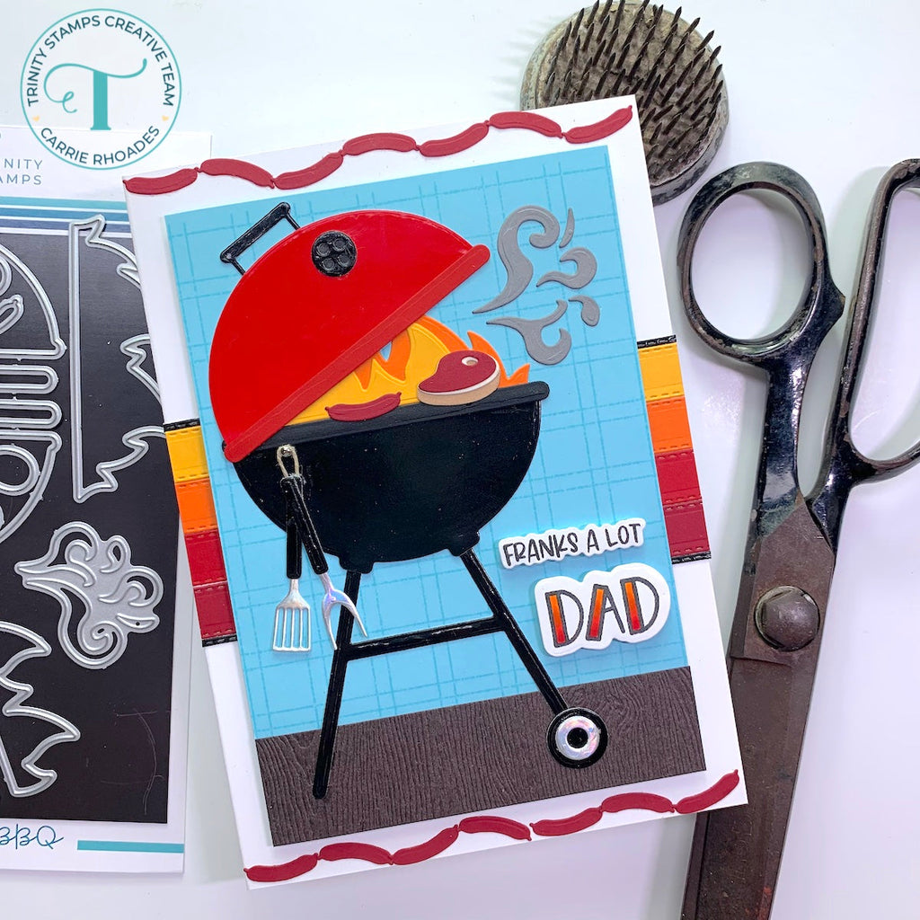 Trinity Stamps Un-grill-ievable Coordinating Die Set tmd-c245 Dad Thank You Grilling Card