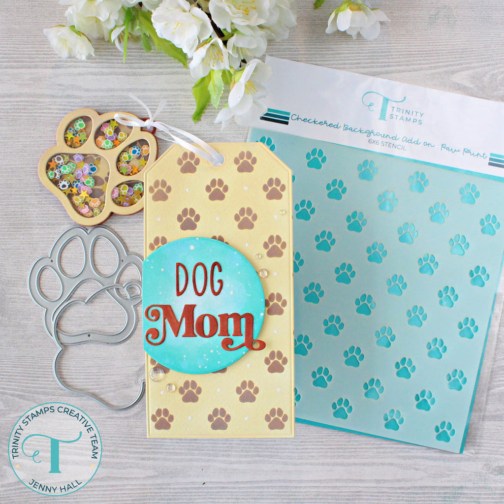 Trinity Stamps Simply Sentimental Mom Clear Stamp Set tps-251 Dog Mom Tag
