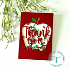 Trinity Stamps Thank You Apple Cut-Out Dies tmd-235 Apple Shaker Card