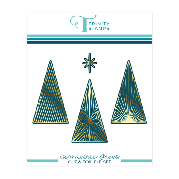 Trinity Stamps Geometric Trees Cut And Foil Die Set tmd-250