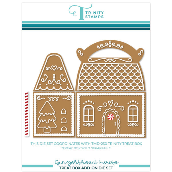 Trinity Stamps Gingerbread House Treat Box Add On Die Set tmd-256