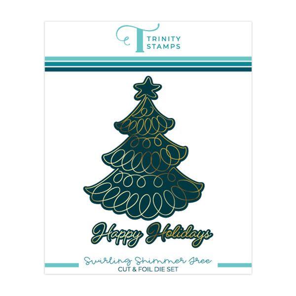 Trinity Stamps Swirling Shimmer Tree Cut And Foil Die Set tmd-261