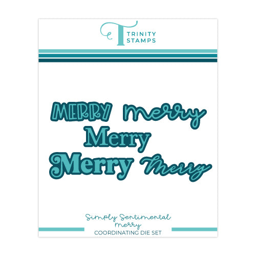 Trinity Stamps Simply Sentimental Merry Dies tmd-c293