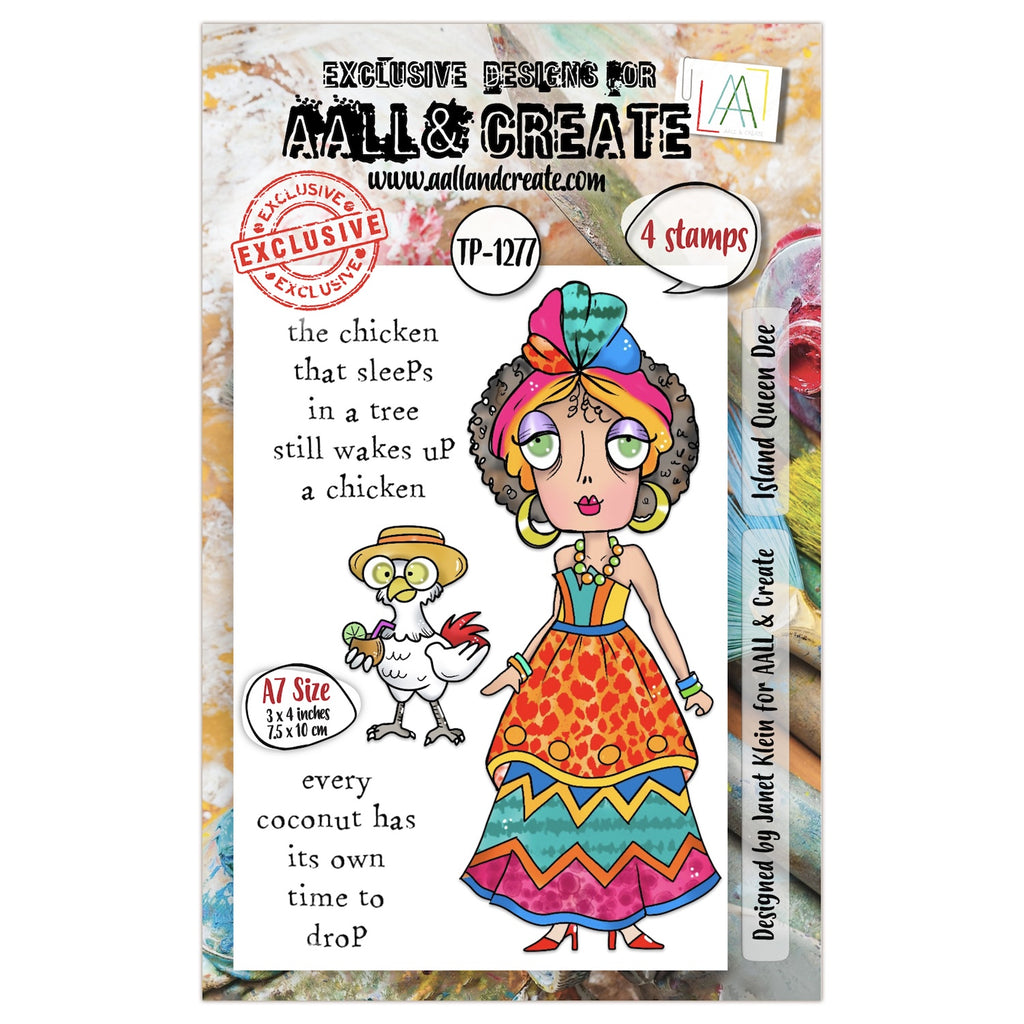 AALL & Create Island Queen Dee A7 Clear Stamps 1277