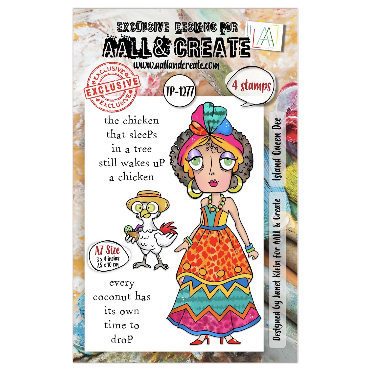 AALL & Create Island Queen Dee A7 Clear Stamps 1277