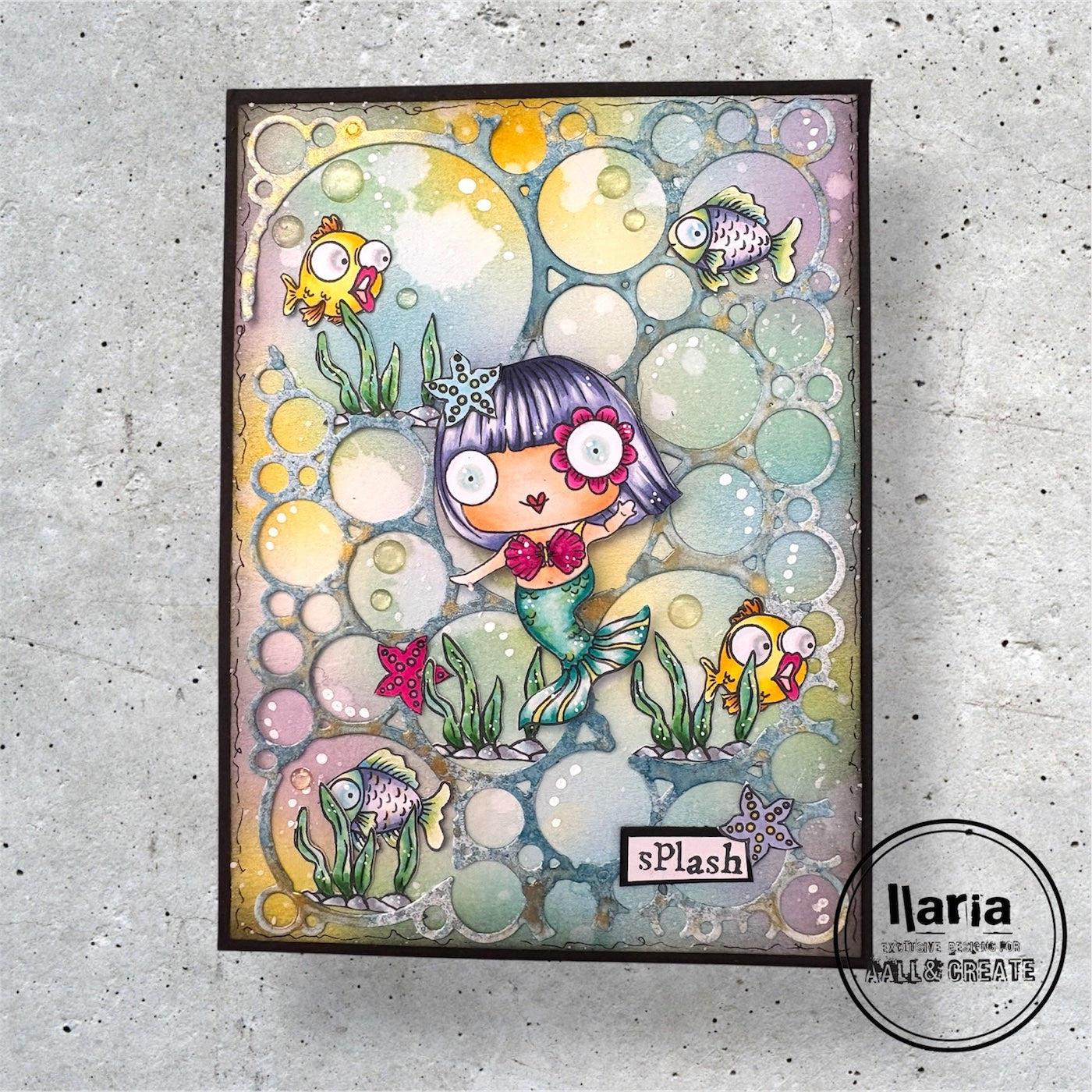 AALL & Create Emily's Splash A7 Clear Stamps 1280