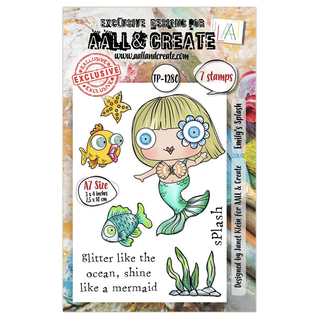 AALL & Create Emily's Splash A7 Clear Stamps 1280