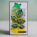 AALL & Create Still Green A6 Clear Stamp Set 1345 mindful yellow and green watercolor spot card
