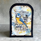 AALL & Create Hearted Tit A7 Clear Stamp 1351 blue bird london stamp home joy arch card