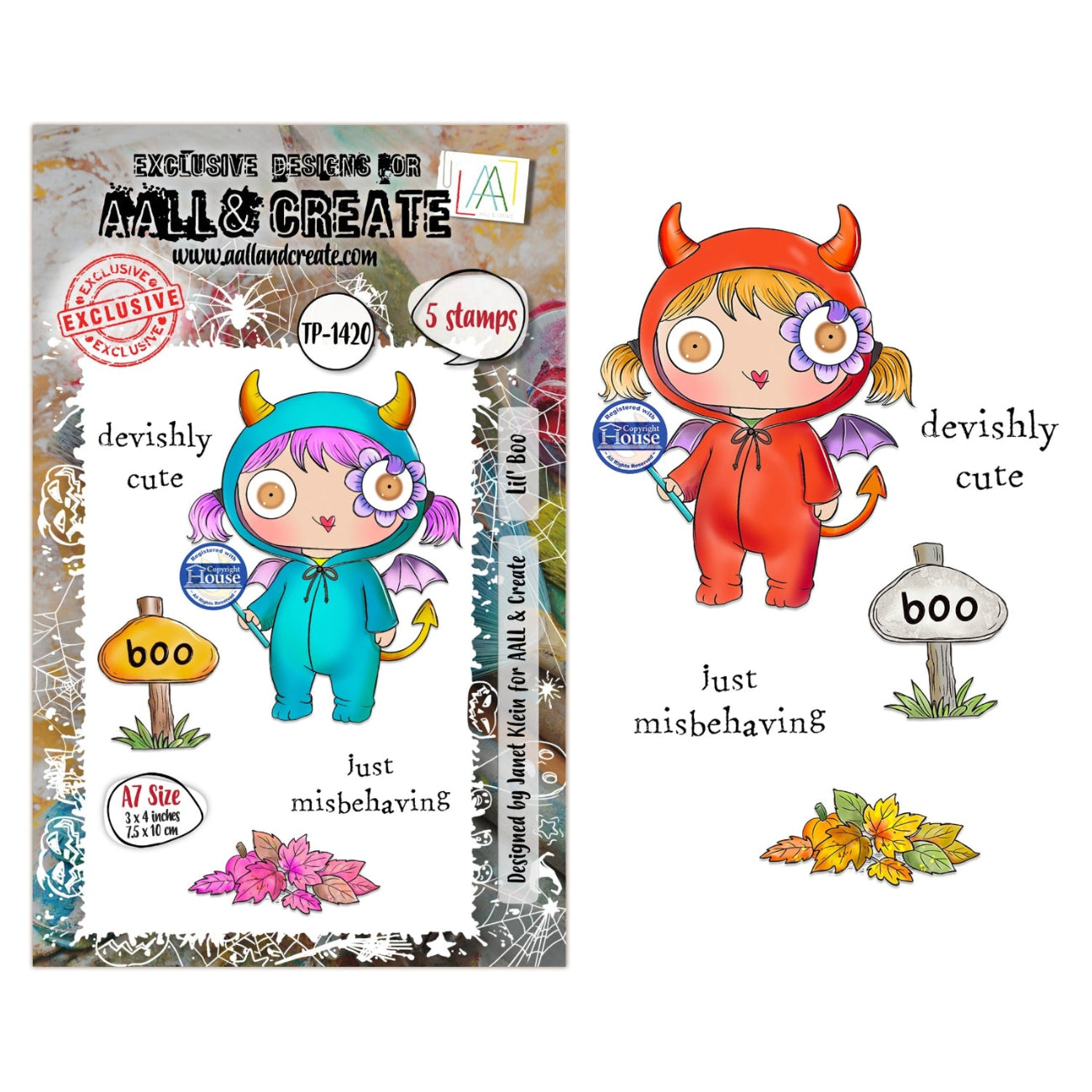 AALL & Create Lil Boo A7 Clear Stamp Set 1420