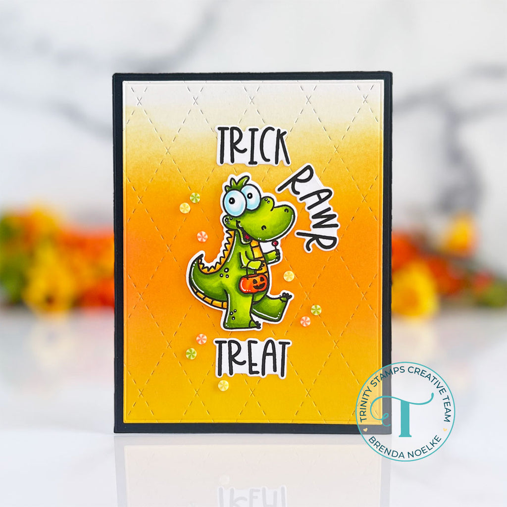 Trinity Stamps SPOOKYSAURUS Clear Stamp Set tps-208 Dinosaur Trick Or Treat Halloween Card | color-code:ALT01