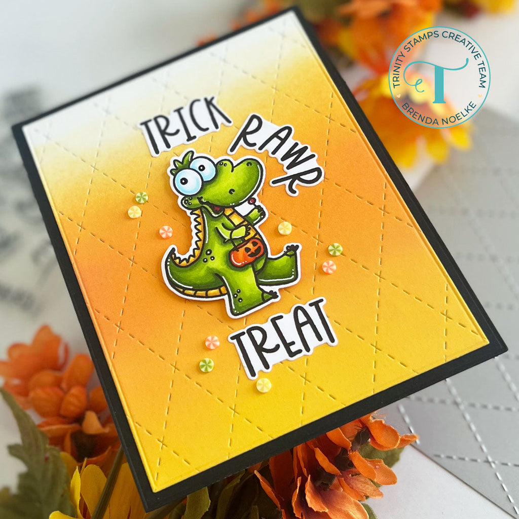 Trinity Stamps GRANDMA'S CANDY JAR Embellishment Box 982359 Dinosaur Halloween Trick Or Treat Card | color-code:ALT01