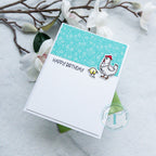 Trinity Stamps Reverse Floral Clear Background Stamp tps-237 Floral Farm Happy Birthday Card