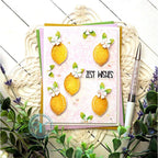 Trinity Stamps Clean Cut Layers A2 Rectangle Set B Die Set tmd-207 Floral Lemons Encouragement Card