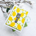 Trinity Stamps Clean Cut Layers A2 Rectangle Set B Die Set tmd-207 Modern Lemon Themed Encouragement Card
