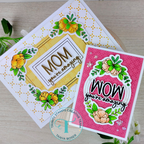 Trinity Stamps Floral Corners Cut And Foil Die Set tmd-205 Bright and Cheerful Mother's Day Encouragement Cards